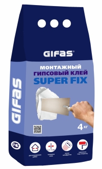Монтажный гипсовый клей SUPER FIX (4 кг)