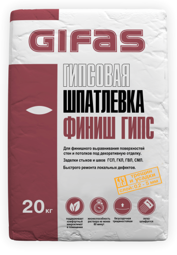 Гипсовая шпаклевка ФИНИШ ГИПС